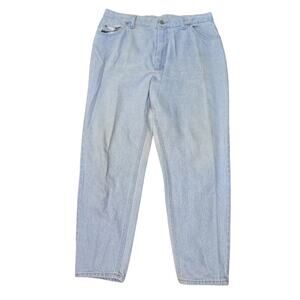 Vintage Lee Jeans Womens 18 Petite Light Wash High Rise Tapered Denim Pants 90s